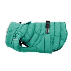 Alpine Flannel Dog Coat - Brown and Blue Plaid (Option: X-Large)