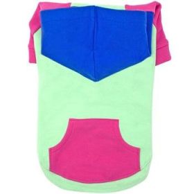 New Color-Block Flex Fit Hoodie - Pink on Mint (Option: 4X-Large)