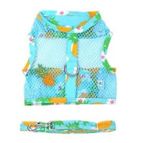 Cool Mesh Dog Harness with Leash - Pineapple Luau (Option: Large)