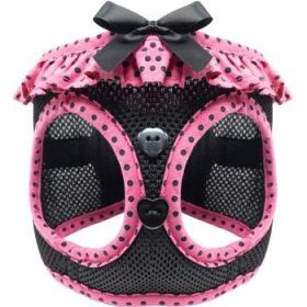 Hot Pink and Black Polka Dot Ruffle (Option: Medium)