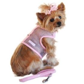 Cool Mesh Dog Harness - Solid Pink (Option: Medium)