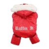 Red Ruffin It Dog Snow Suit Harness